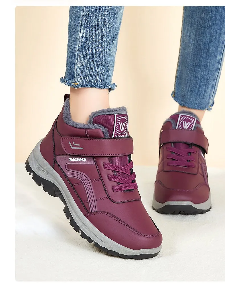 Women's Thickened Wool Winter Thickened Genuine Leather Snow Boots
