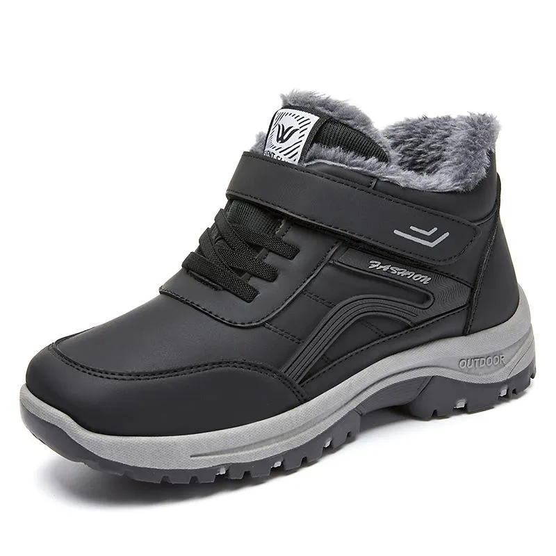Women's Thickened Wool Winter Thickened Genuine Leather Snow Boots