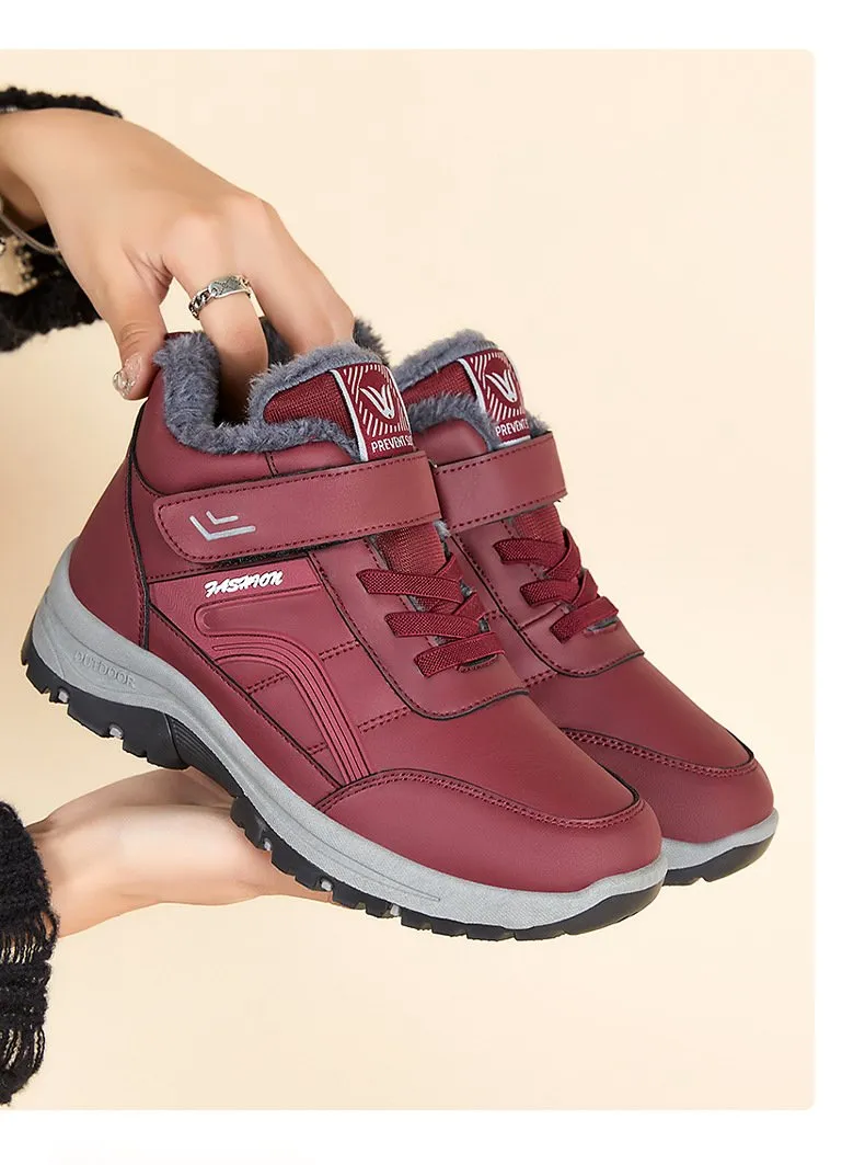 Women's Thickened Wool Winter Thickened Genuine Leather Snow Boots