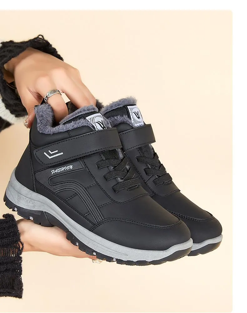 Women's Thickened Wool Winter Thickened Genuine Leather Snow Boots