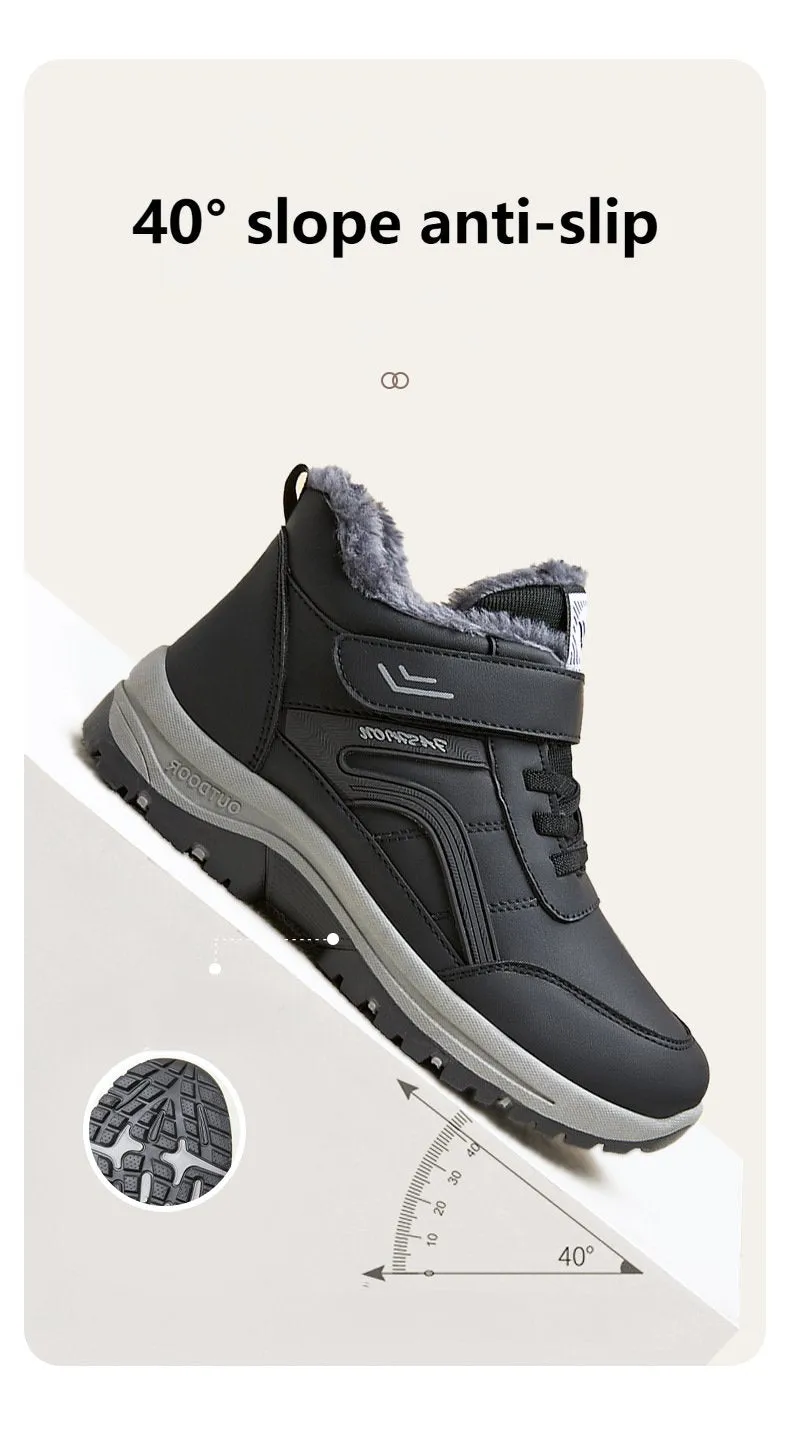 Women's Thickened Wool Winter Thickened Genuine Leather Snow Boots